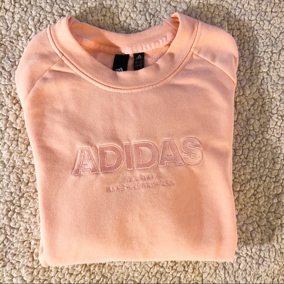 adidas pink crew neck sweatshirt